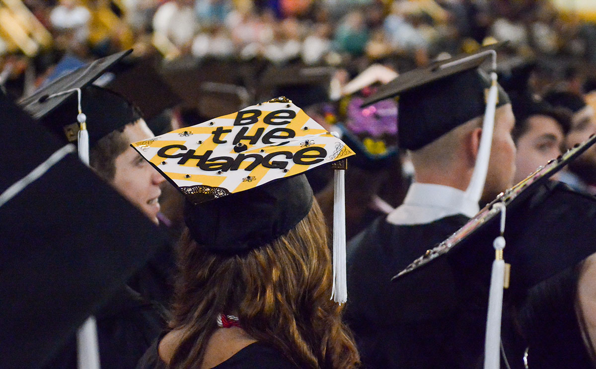Grad Cap "Be the Change"