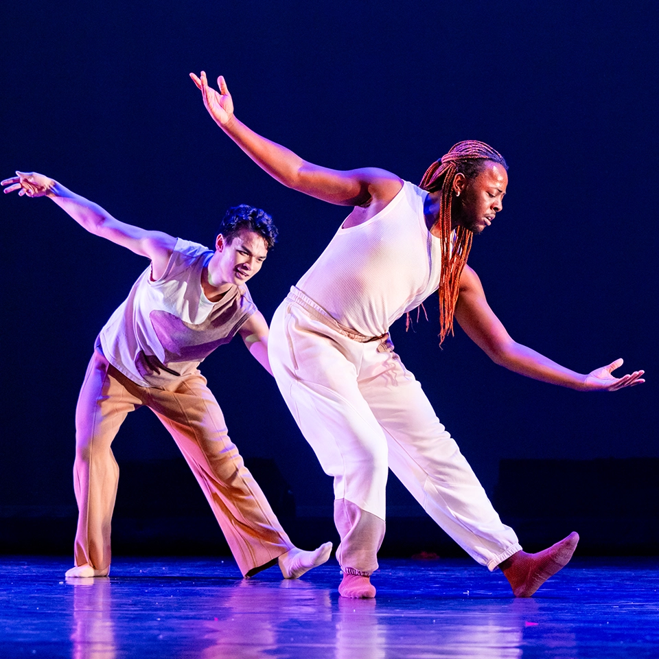 Dance students performing