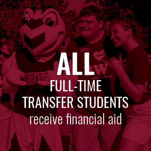 100% of full-time transfer students receive financial aid