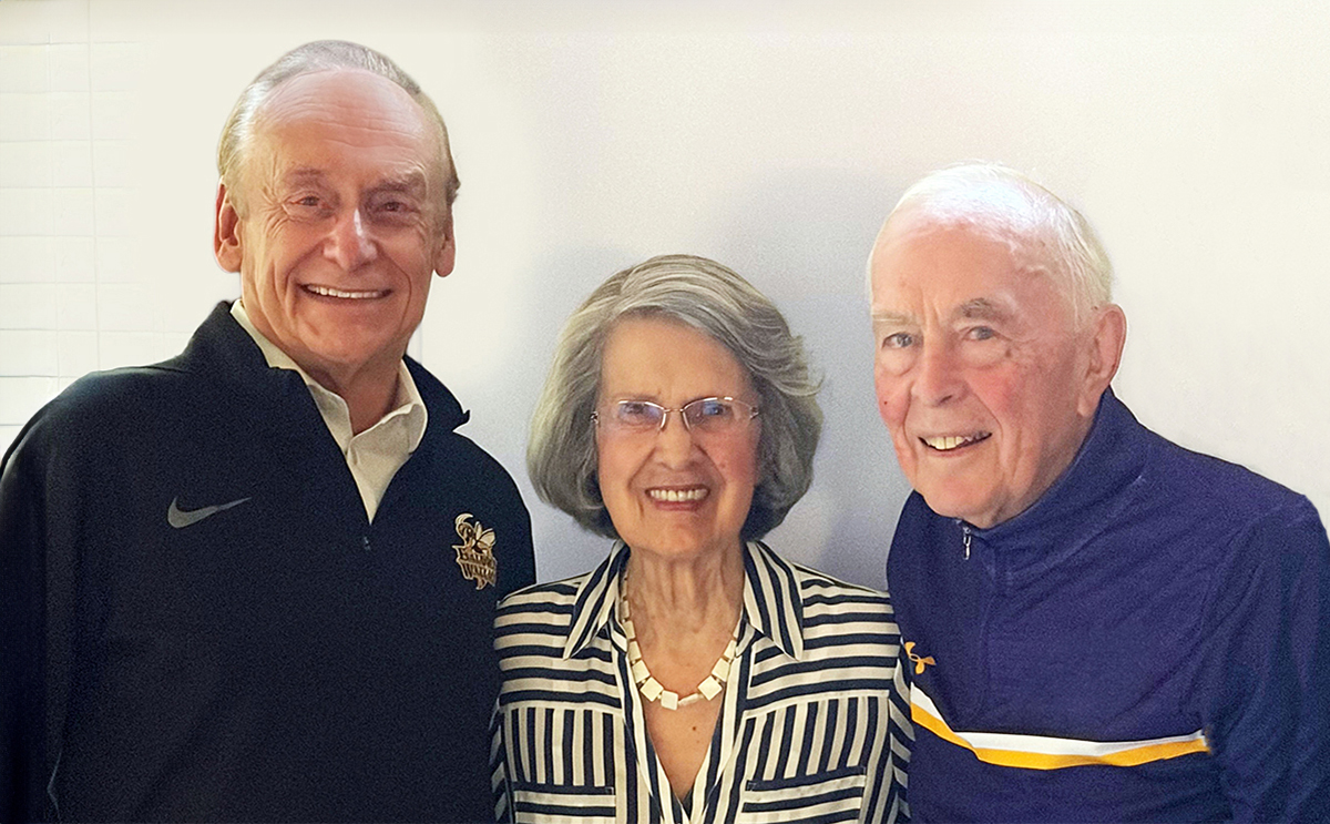 Janet and Robert Archer with BW President Lee Fisher (left)