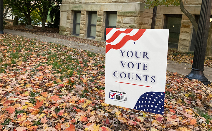none Your vote counts sign