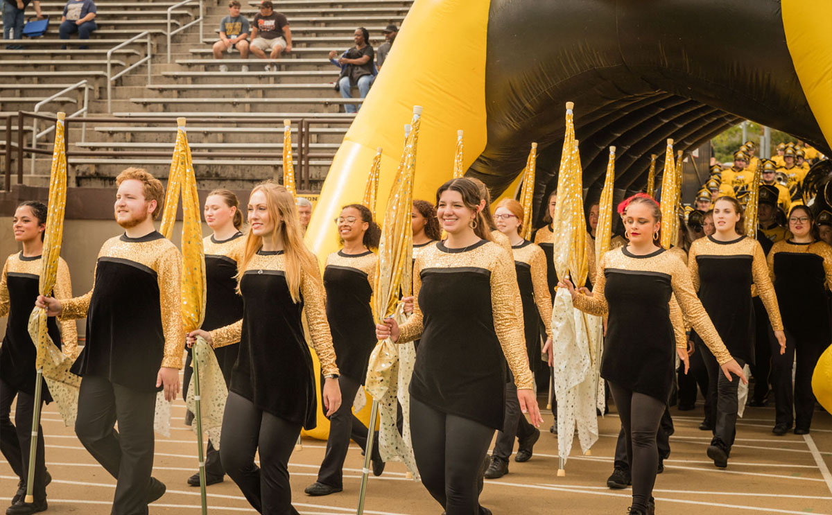 Homecoming flag corps