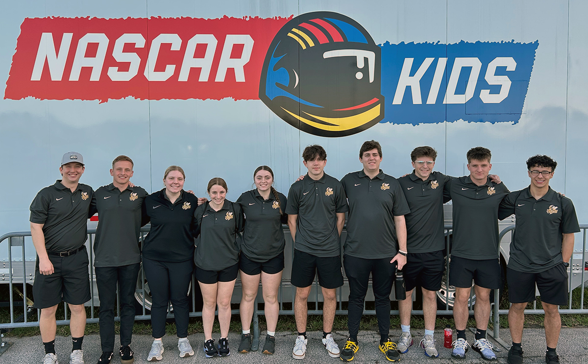 Sport Management majors at NASCAR Kids Event