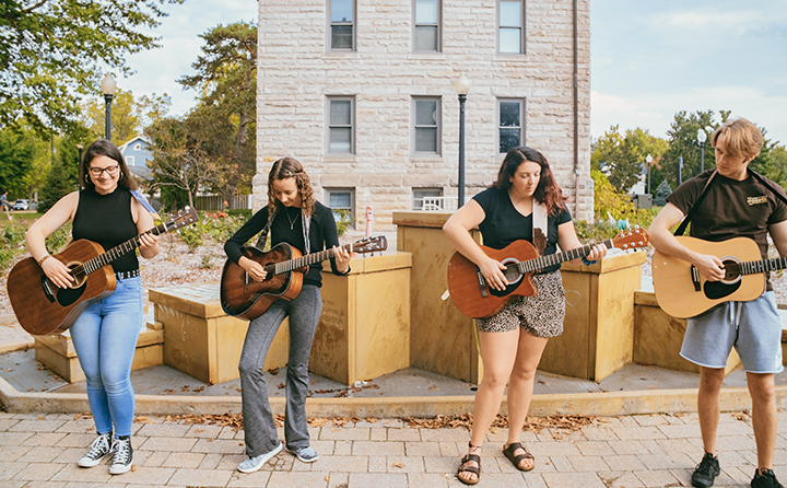 Photo of Students with Guitars