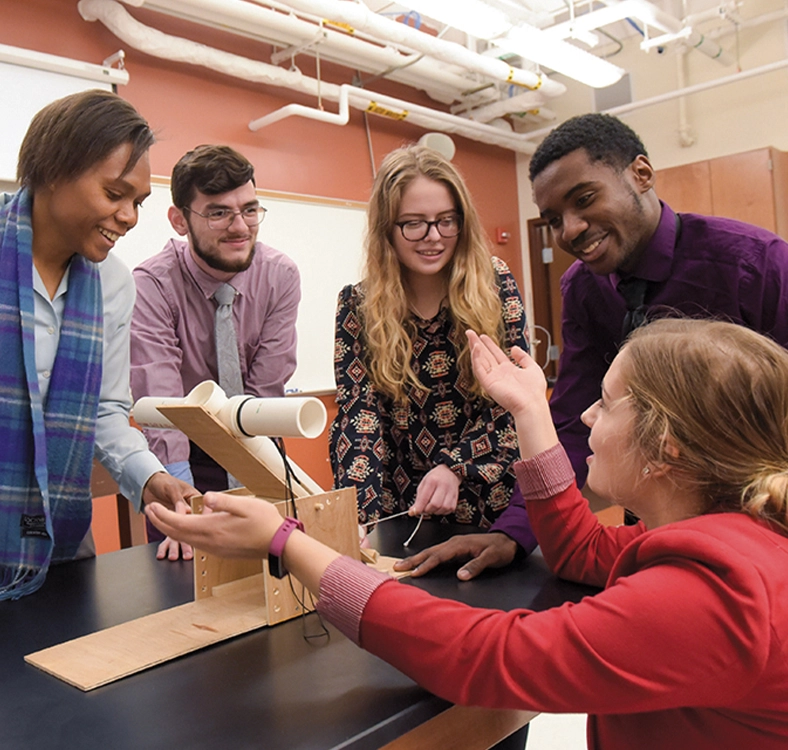 Baldwin Wallace science students in a lab